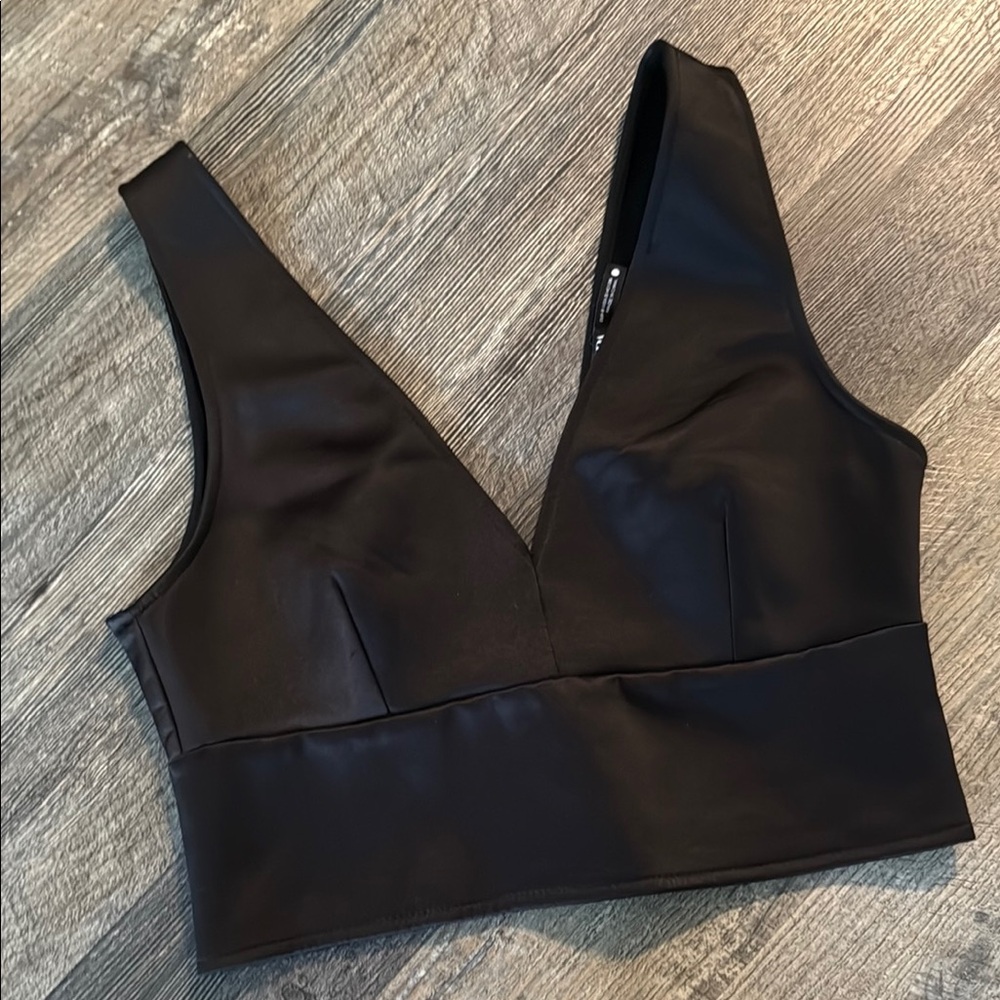 Zara Black V-Neck Sleeveless Top